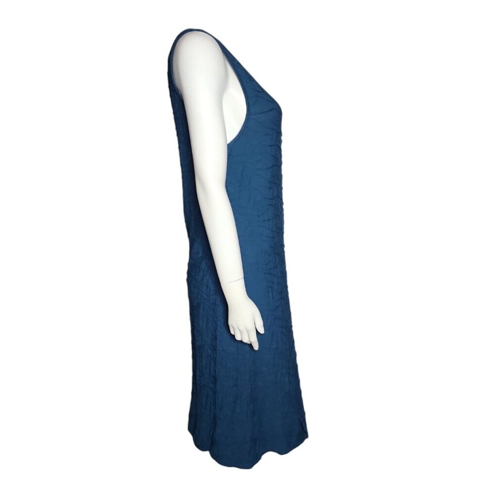 TOAD & CO Blue Sleeveless Pullover Textured Dress Womens SIze L Large *FLAW READ - Picture 4 of 7